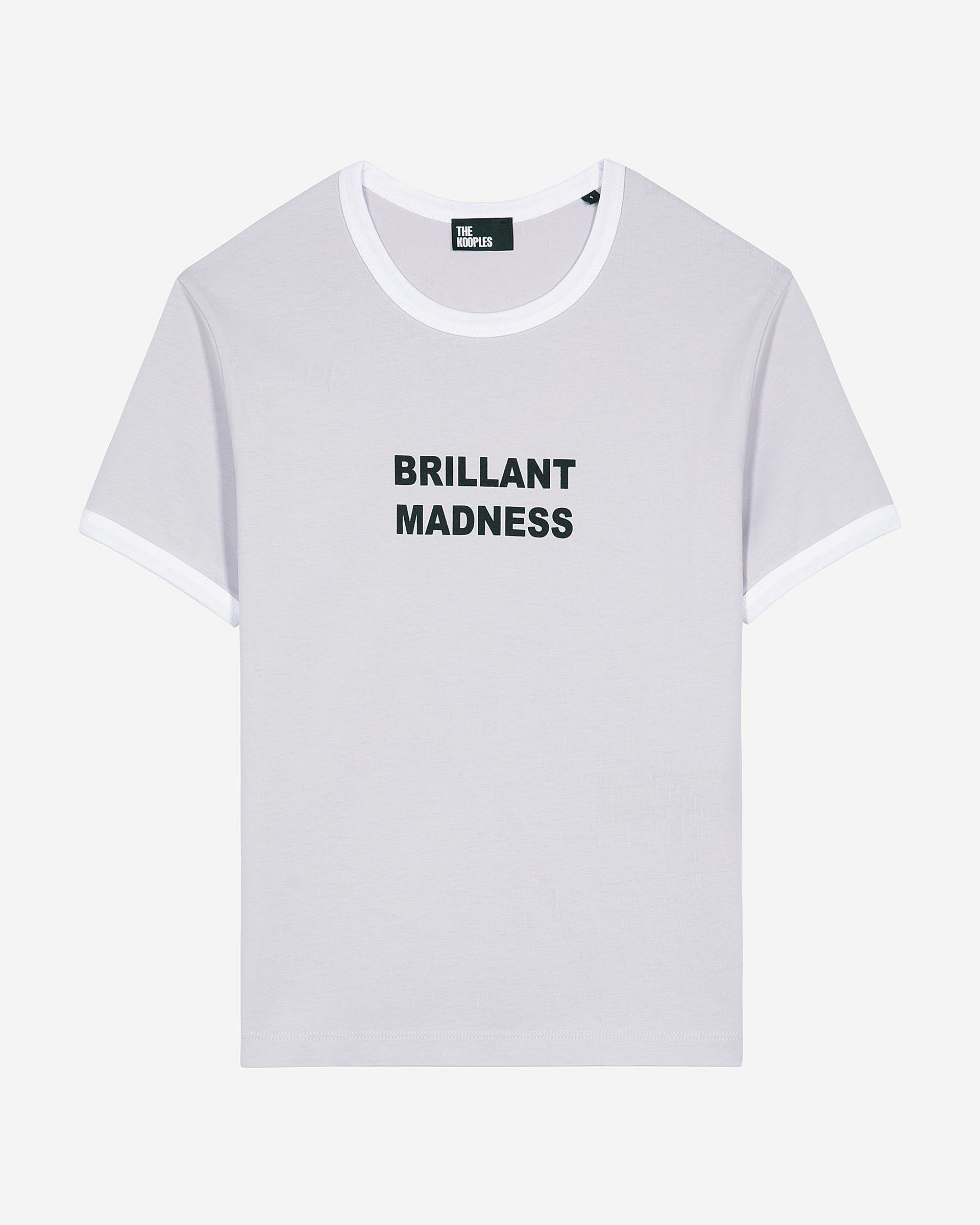 T-shirt with lilac screen print