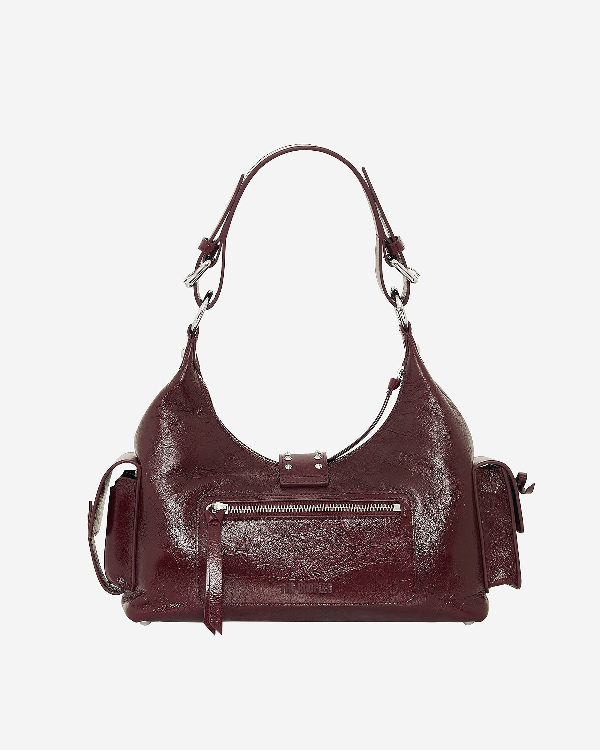 Amelia bag in burgundy cracked leather