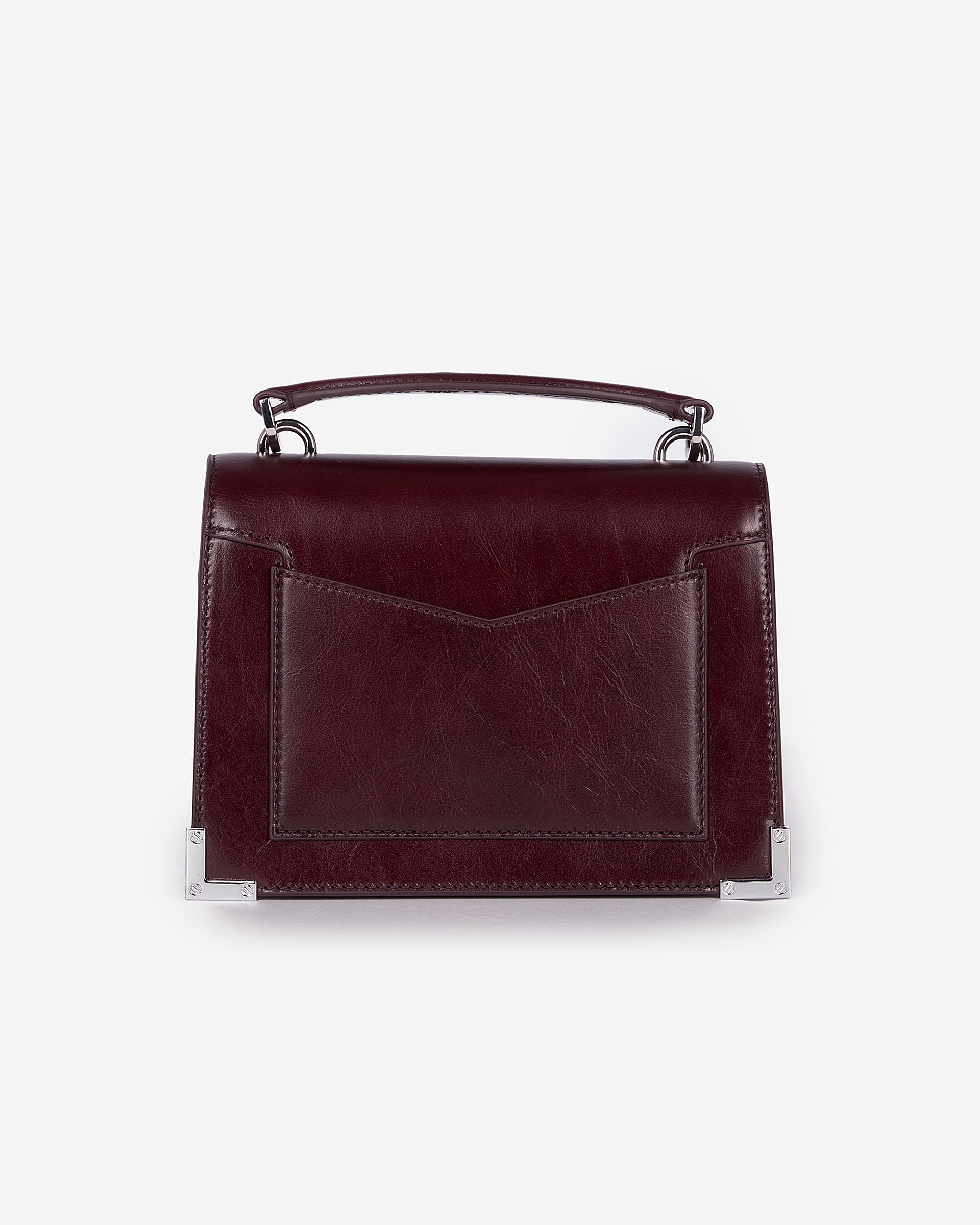 Emily small bag in burgundy cracked leather