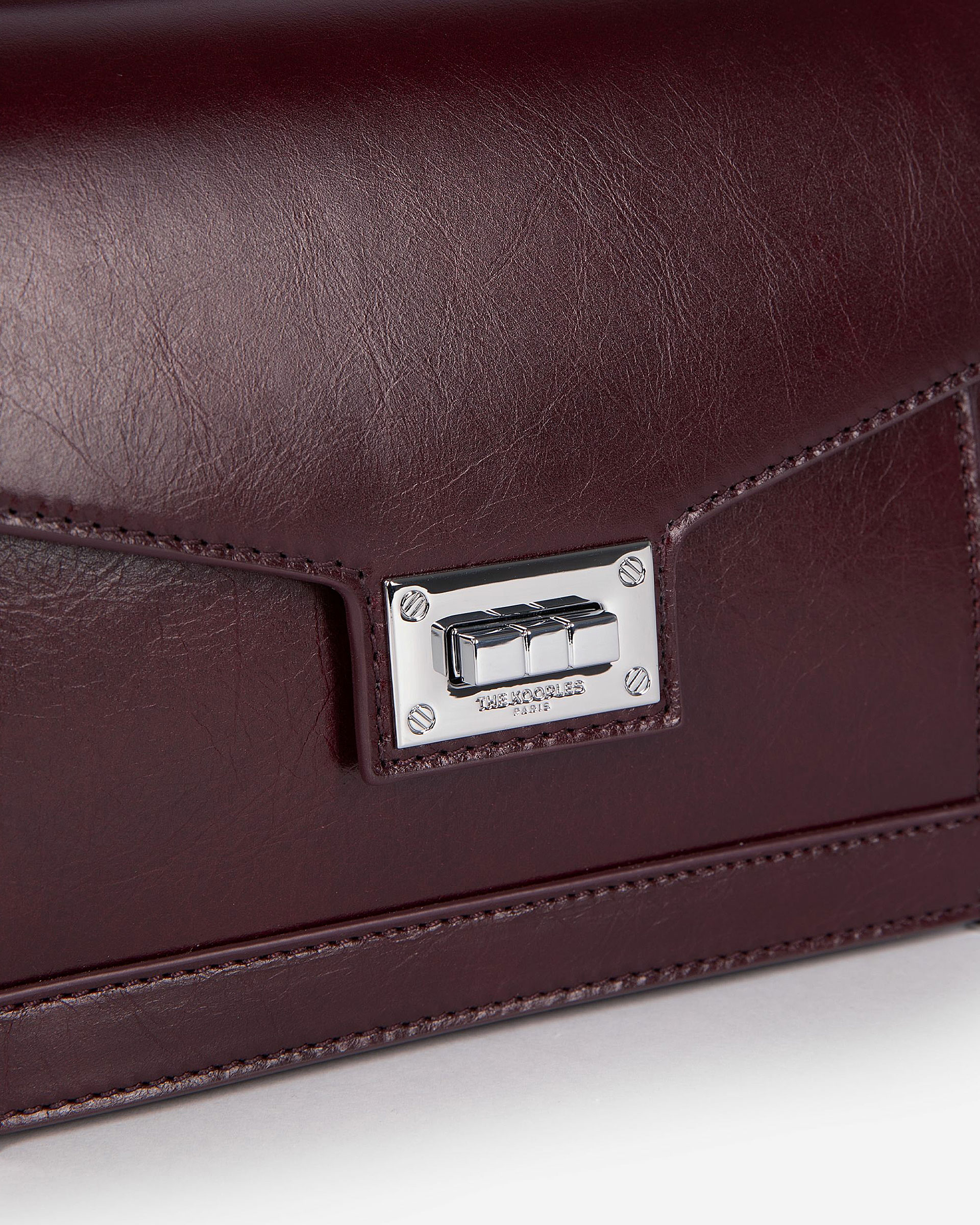 Emily small bag in burgundy cracked leather