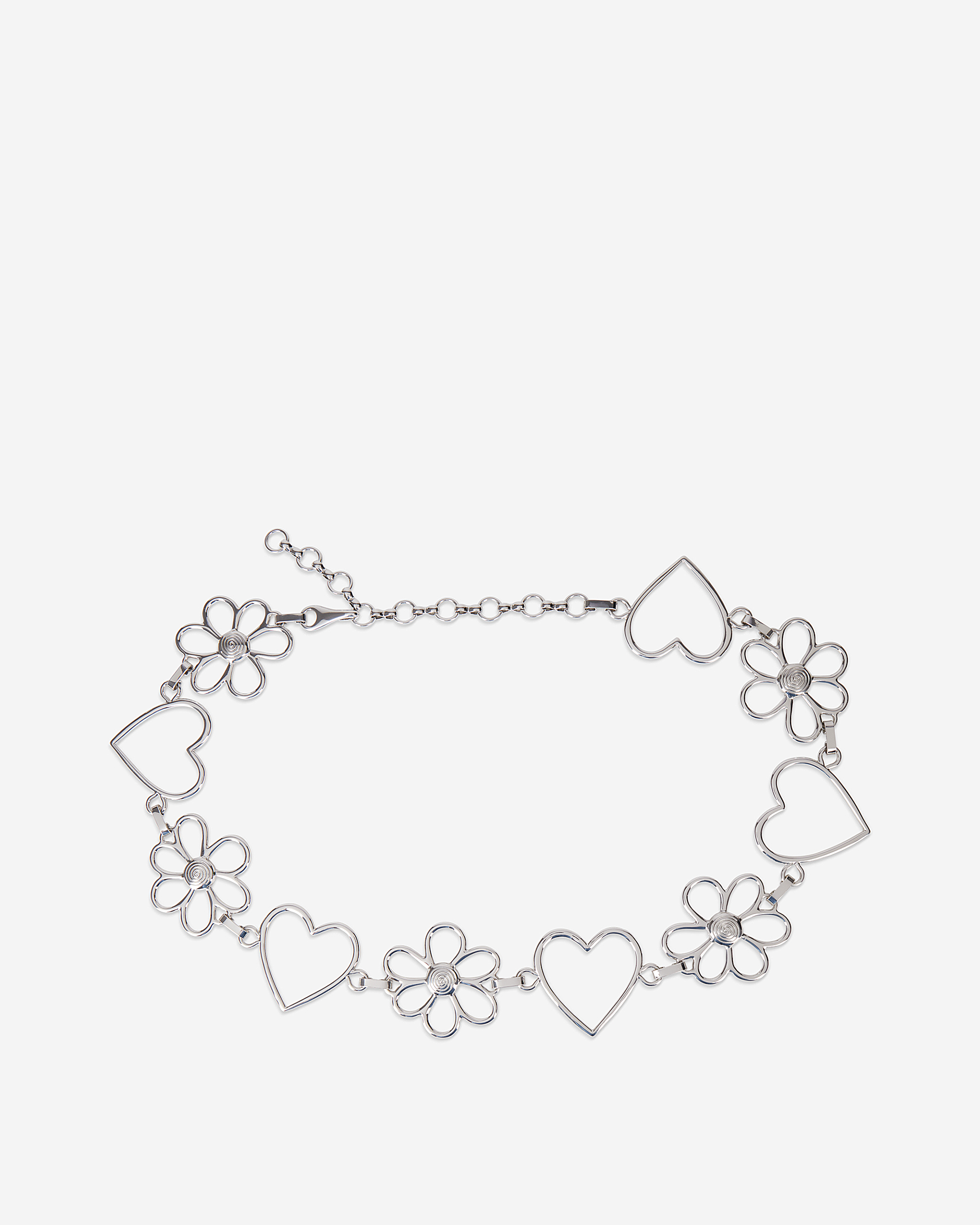 Silver chain belt