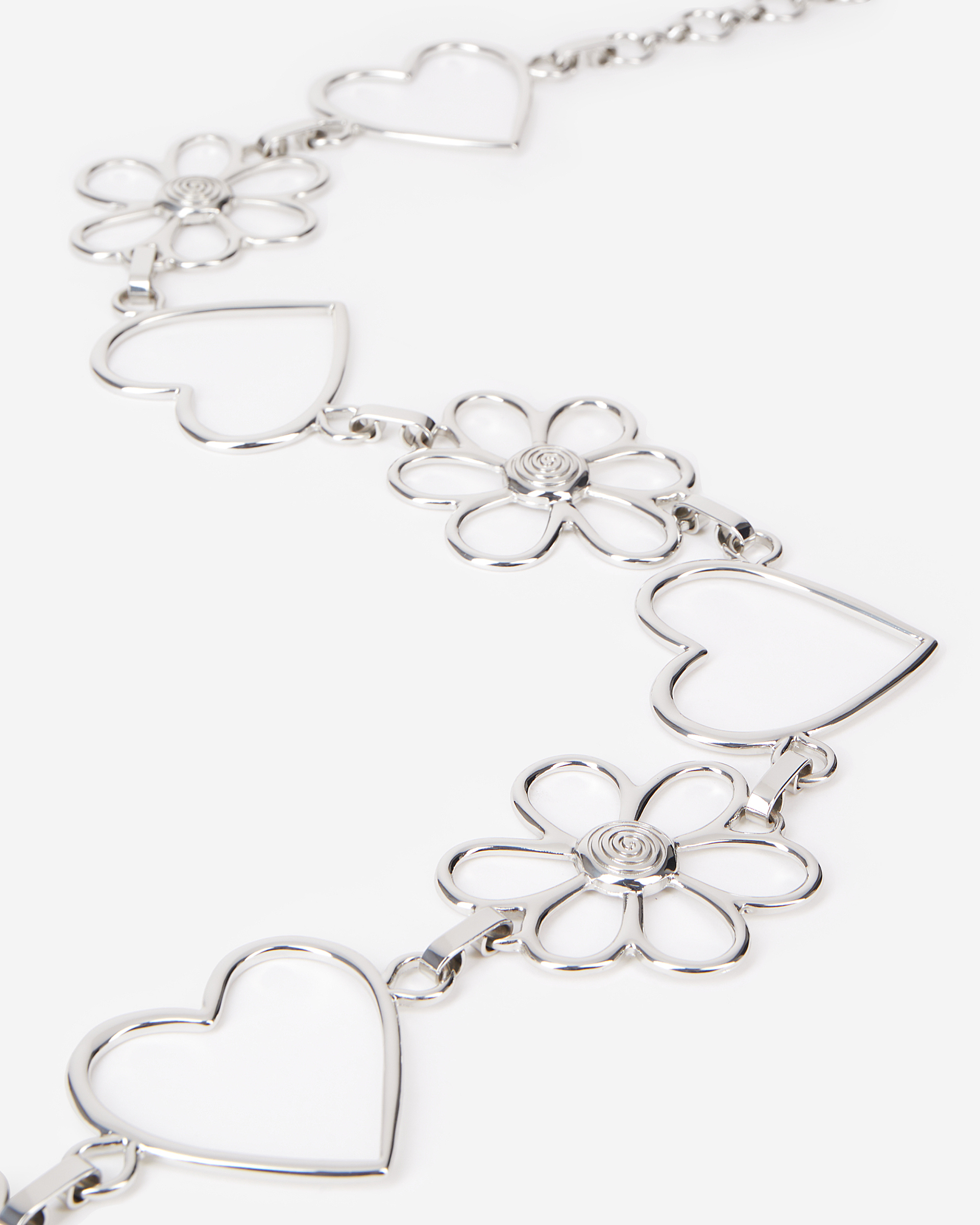 Silver chain belt