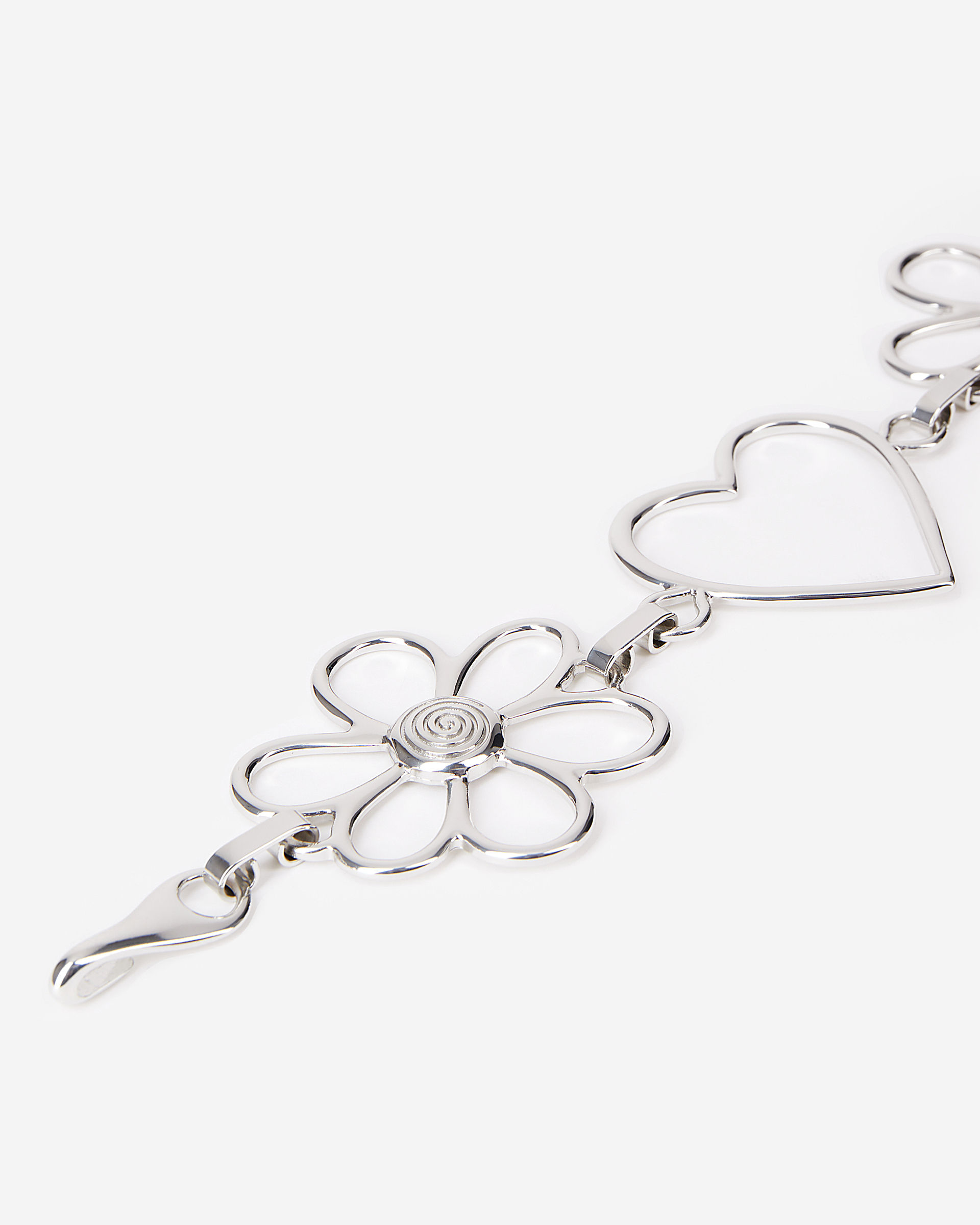Silver chain belt