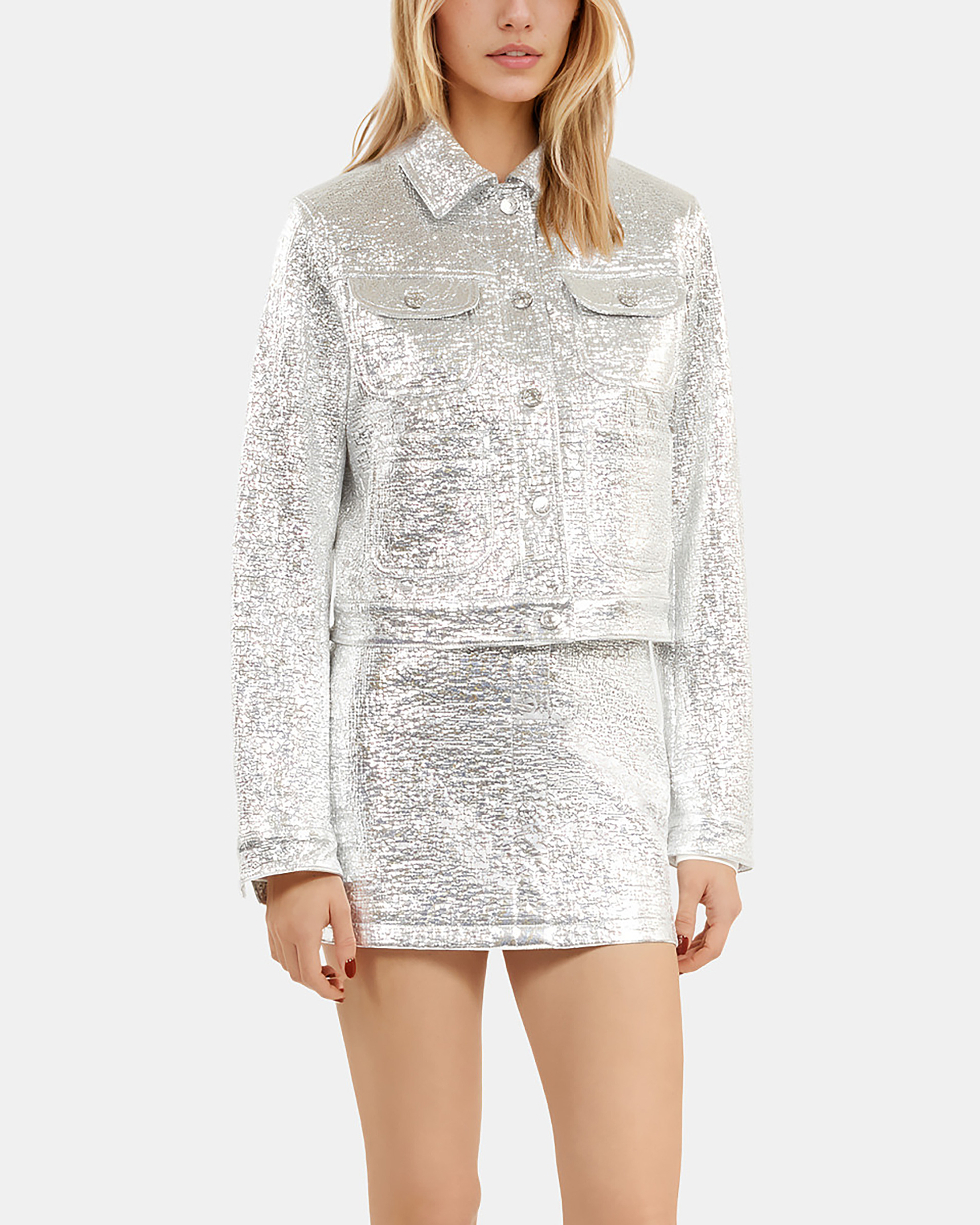 Short silver jacket