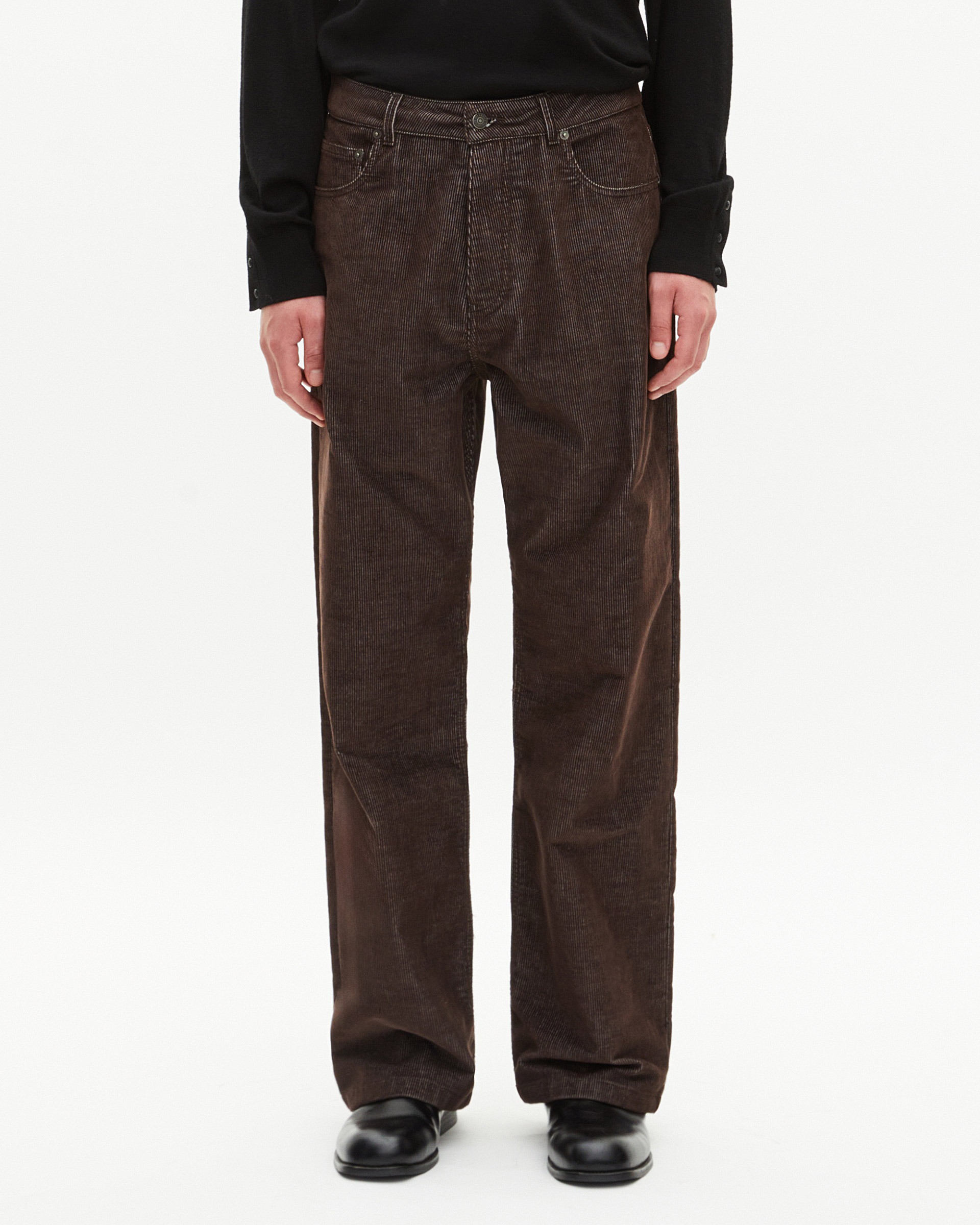 Brown corduroy baggy jeans