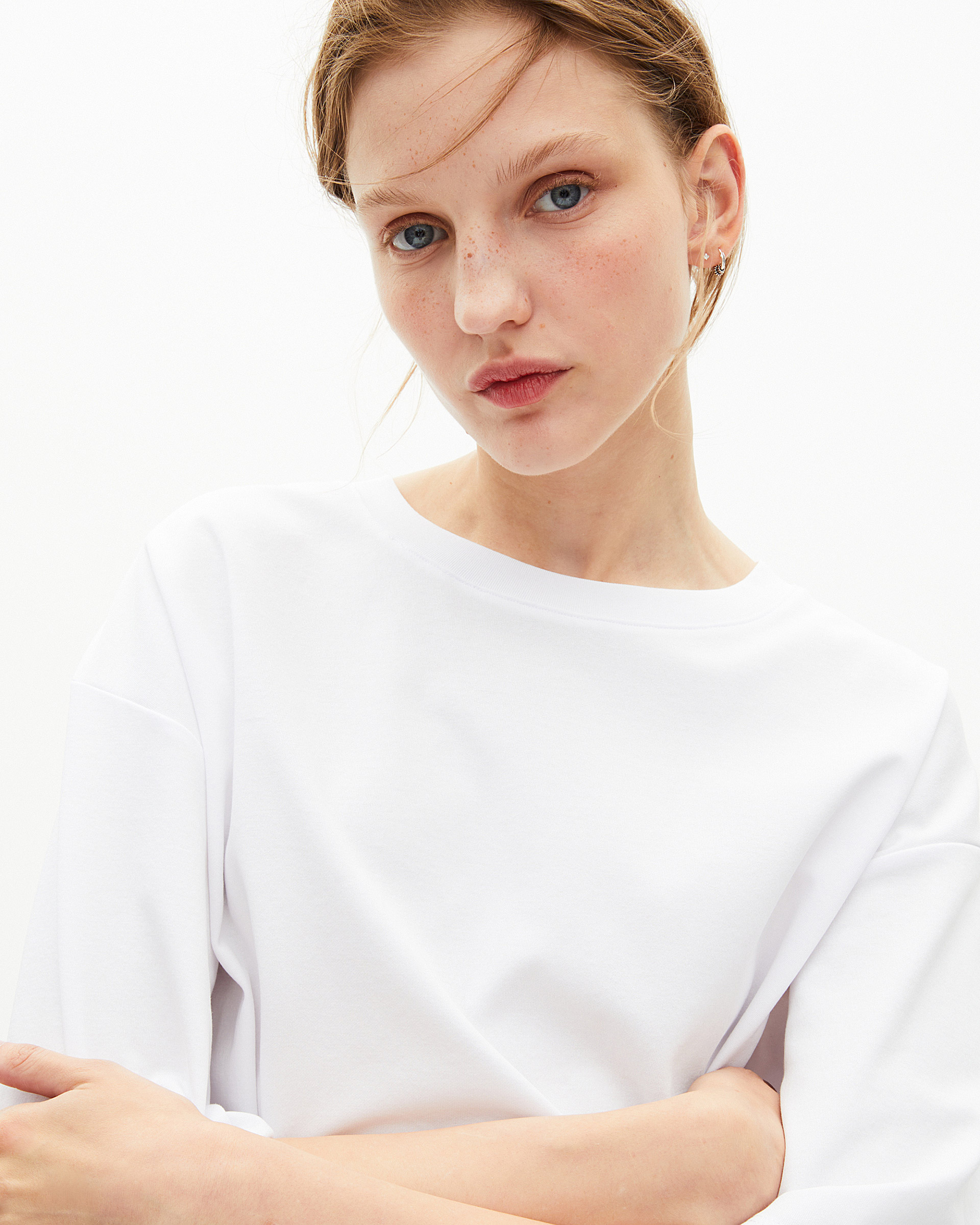 Mixed T-shirt large plain white