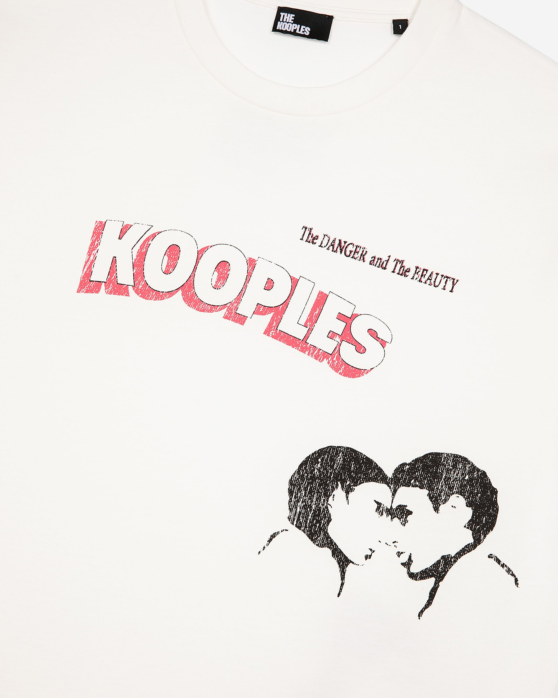 T-shirt with white screen print