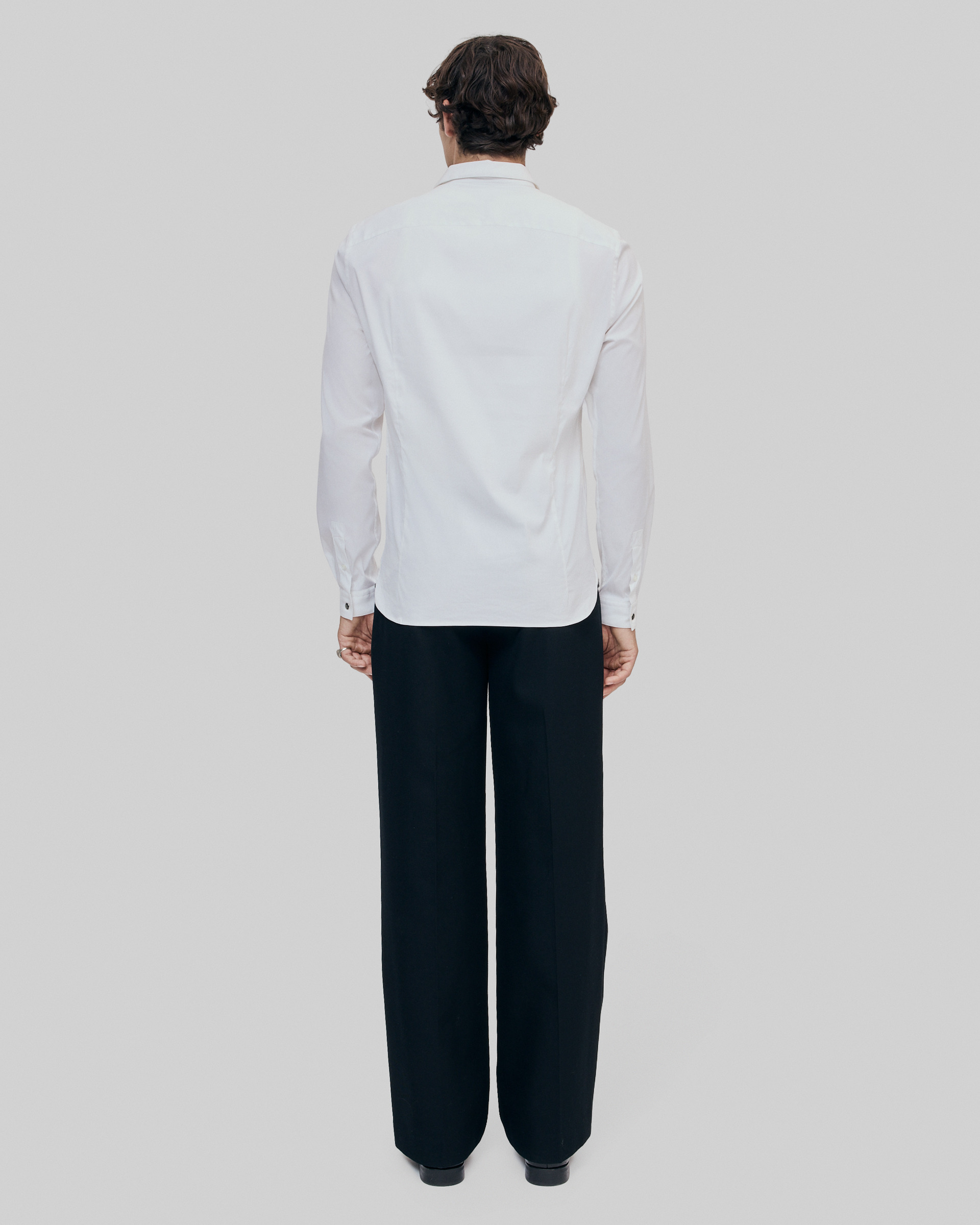 Formal white poplin shirt