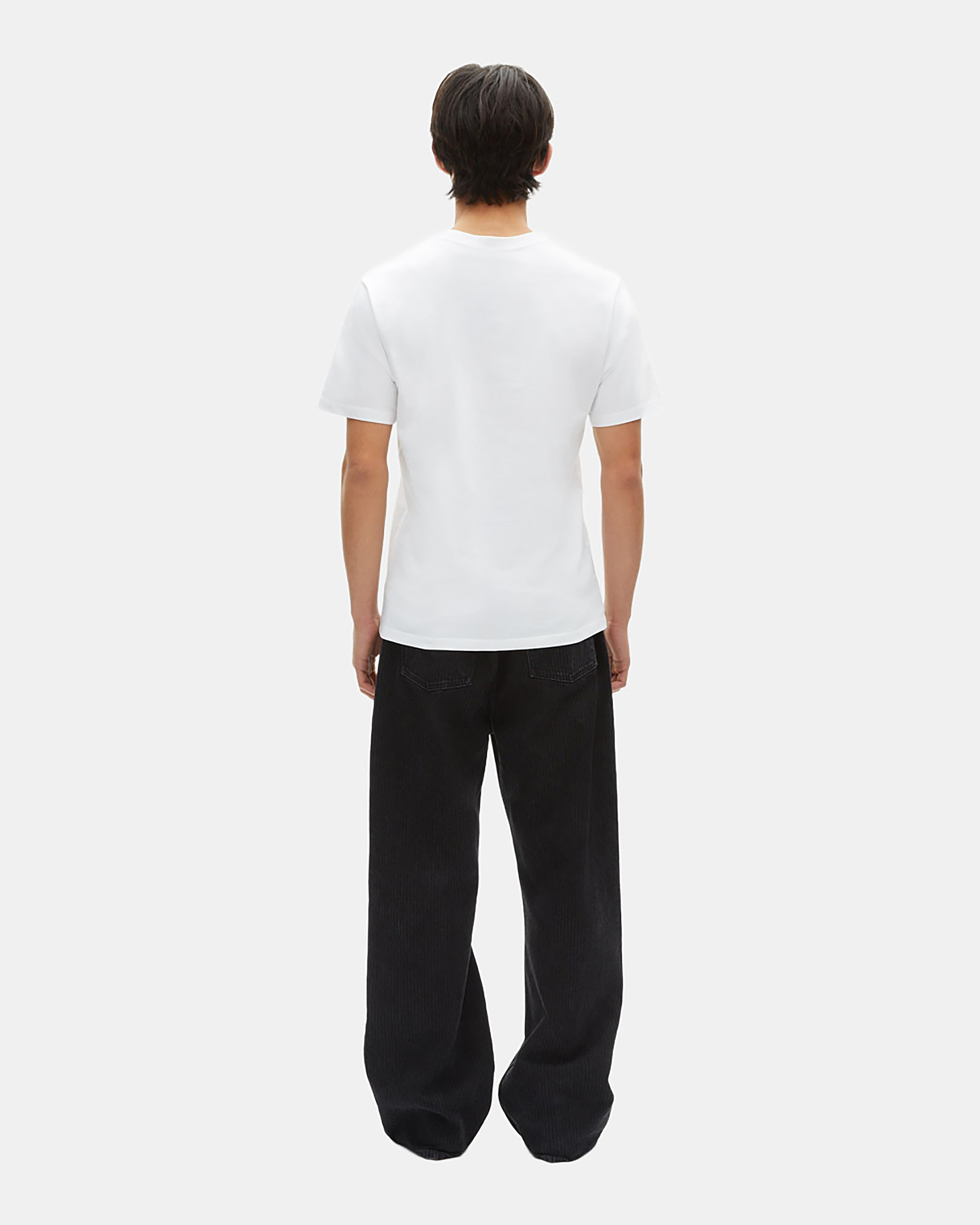 T-shirt with white heart flocking