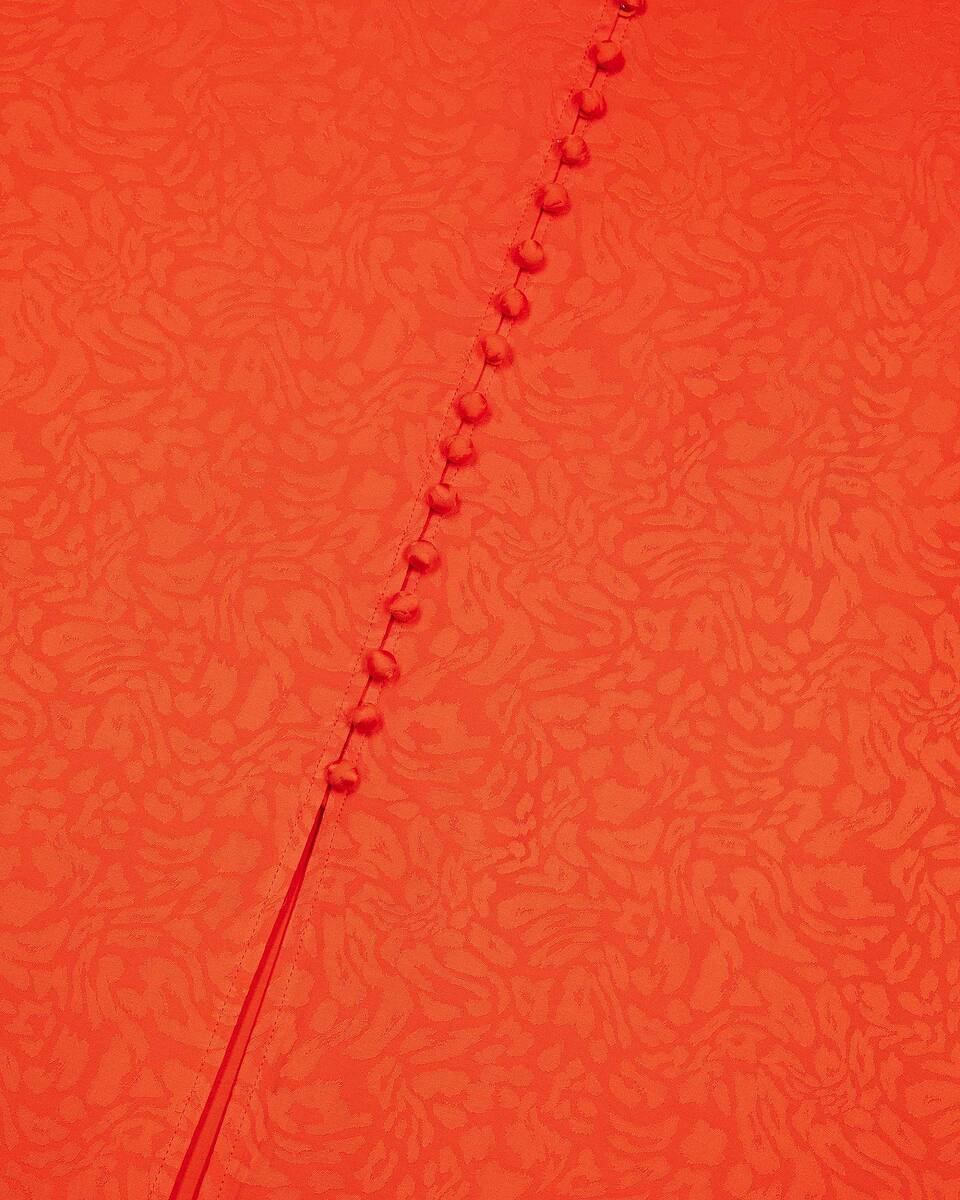Long skirt in orange jacquard