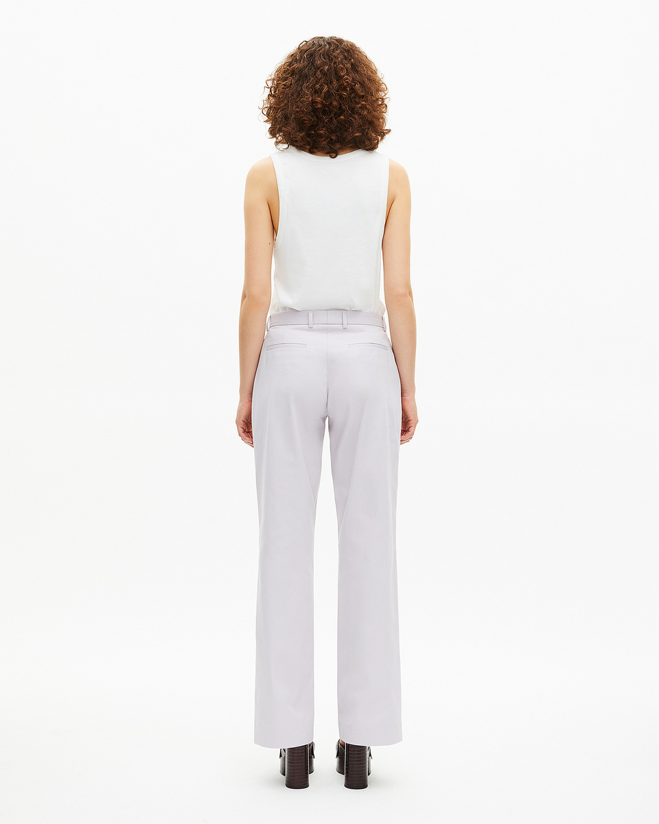 Lilac straight-leg tailored pants