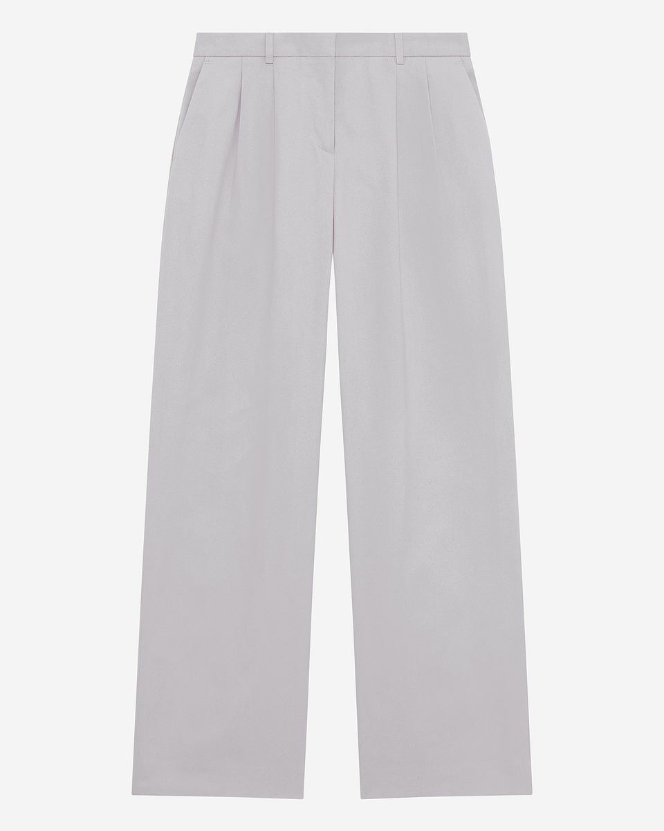 Lilac straight-leg tailored pants