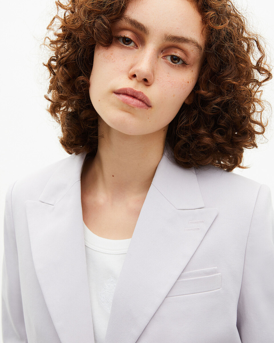 Lilac straight suit jacket
