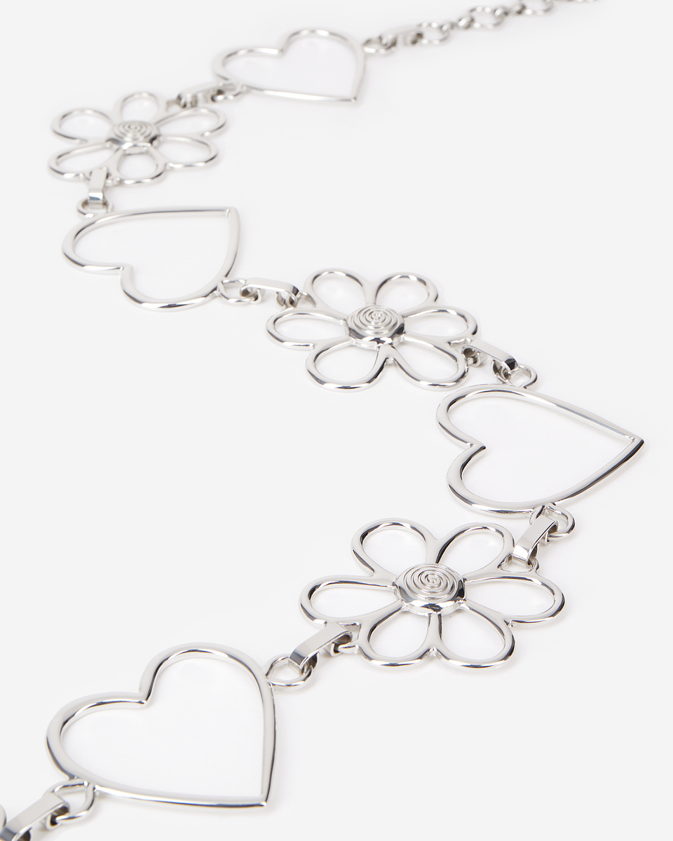 Silver chain belt