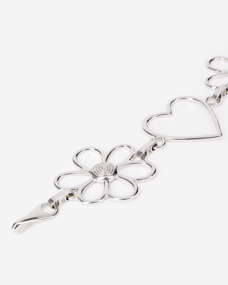 Silver chain belt