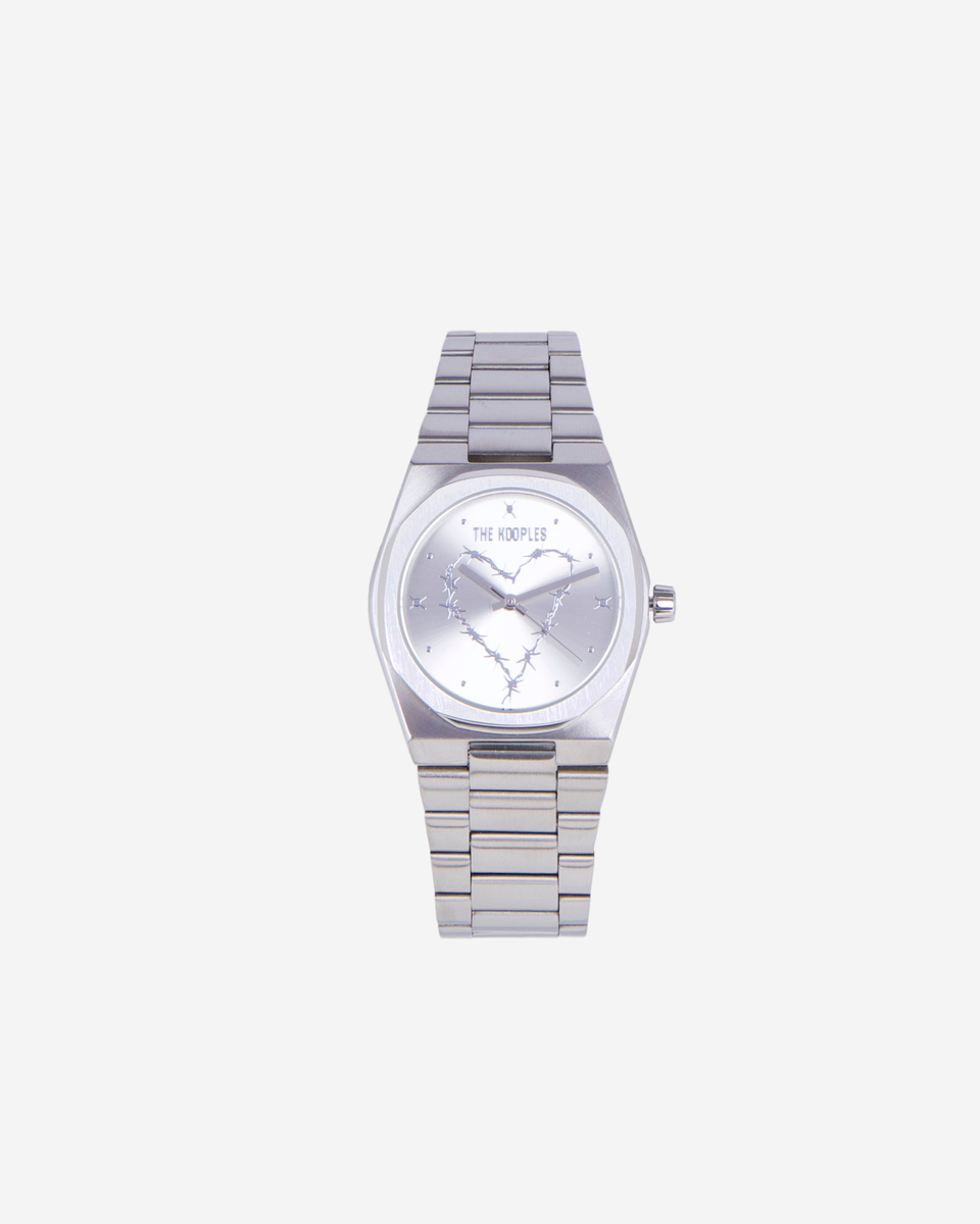 Silver heart watch
