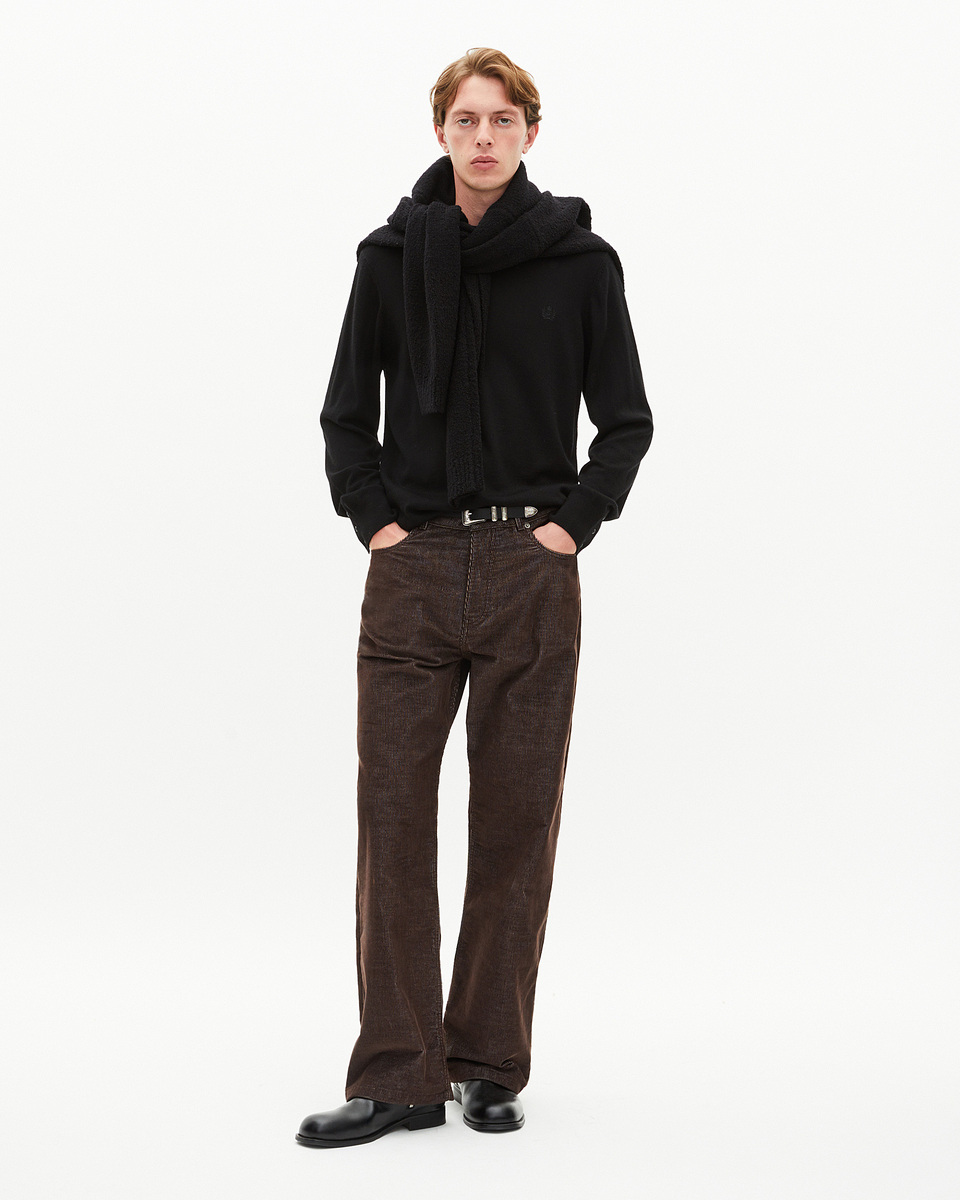 Brown corduroy baggy jeans