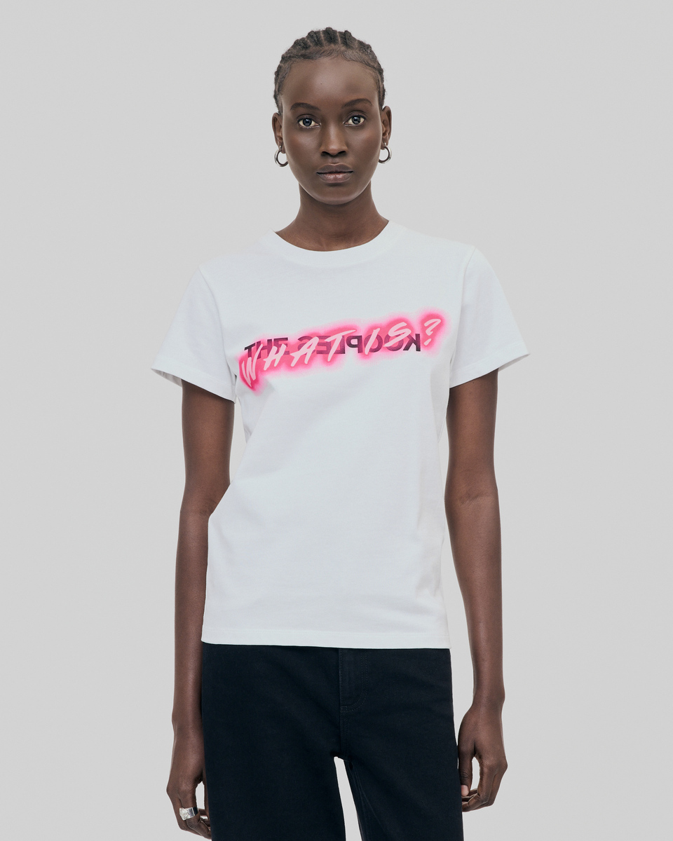 What Is fluorescent white T-shirt