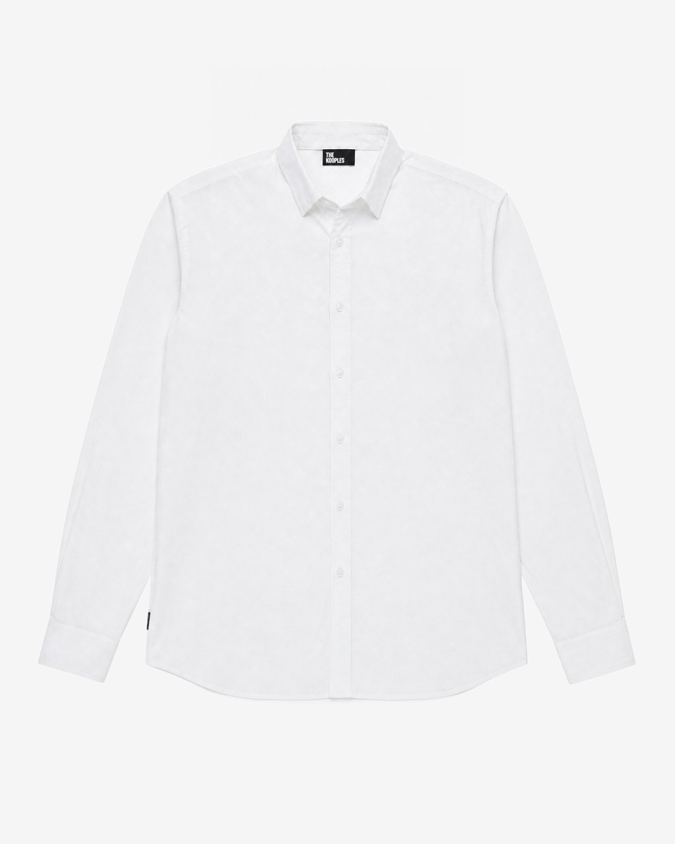Formal white poplin shirt