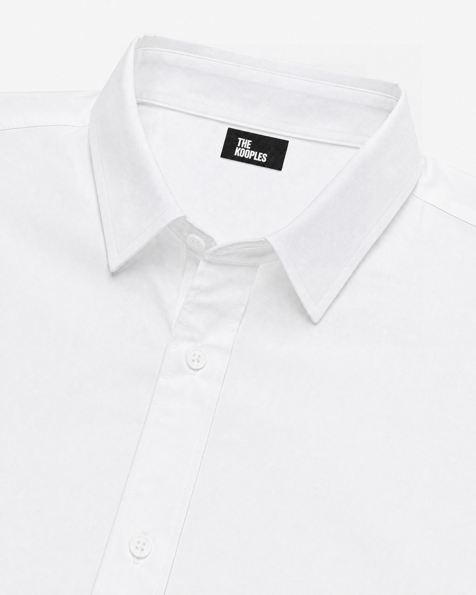 Formal white poplin shirt