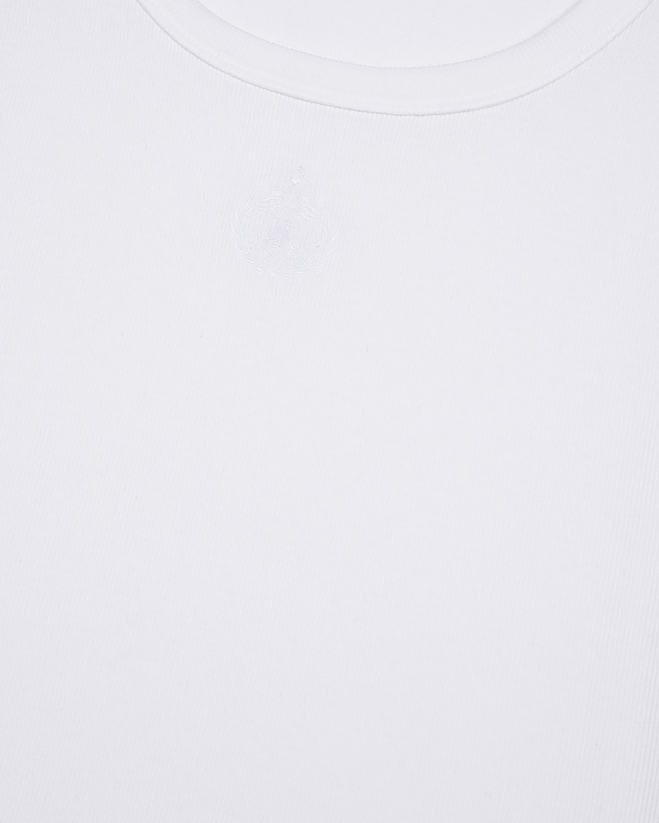 Tank top with white coat-of-arms embroidery