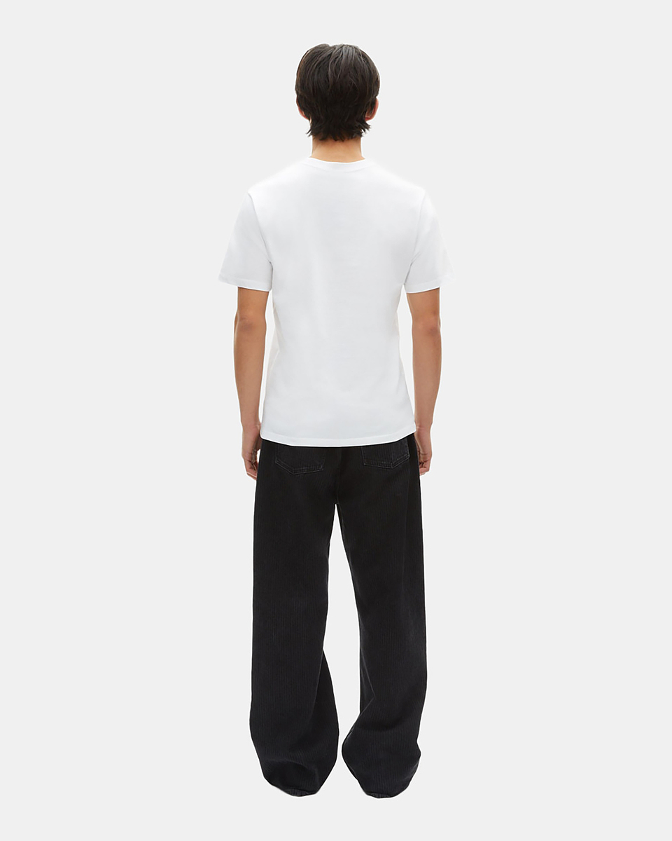 T-shirt with white heart flocking