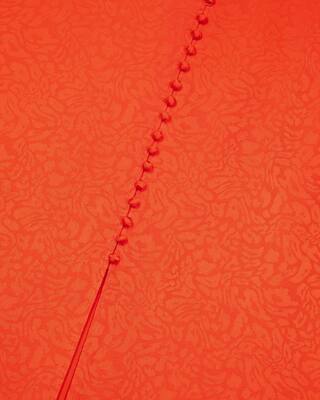 Long skirt in orange jacquard