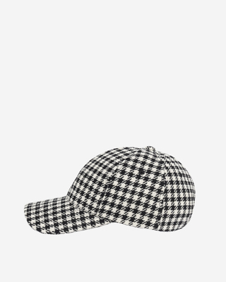 Black houndstooth wool cap