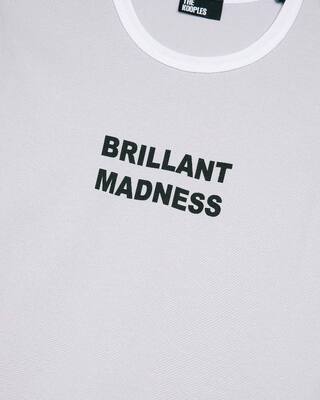 T-shirt with lilac screen print