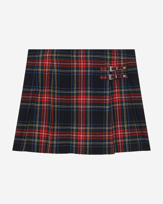Short tartan skirt in red and black