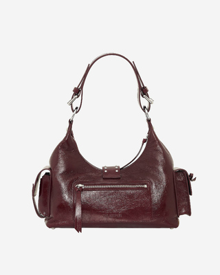 Amelia bag in burgundy cracked leather