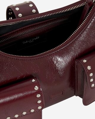 Amelia bag in burgundy cracked leather