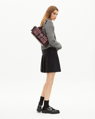 Amelia bag in burgundy cracked leather
