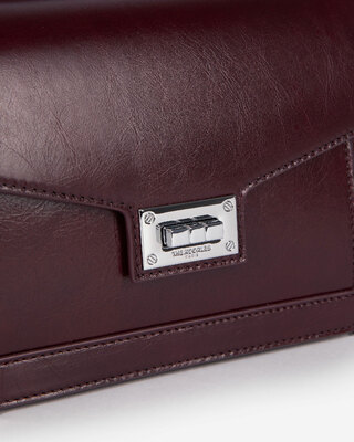Emily small bag in burgundy cracked leather