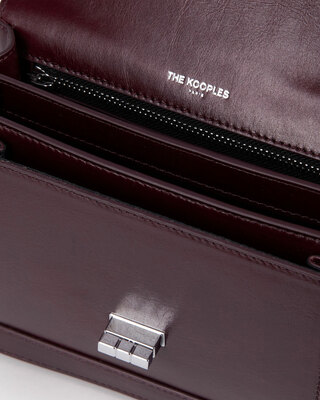 Emily small bag in burgundy cracked leather