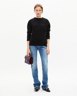 Emily small bag in burgundy cracked leather