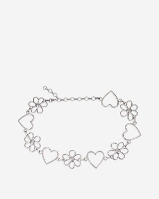 Silver chain belt