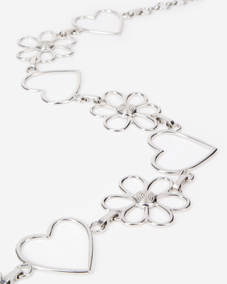 Silver chain belt
