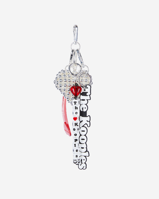 Silver heart bag charm