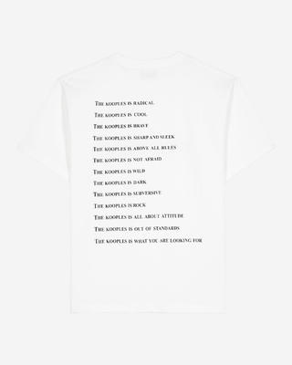'What Is' T-shirt with white beads