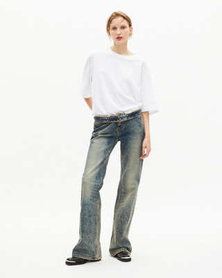 Mixed T-shirt large plain white