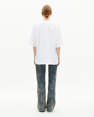 Mixed T-shirt large plain white
