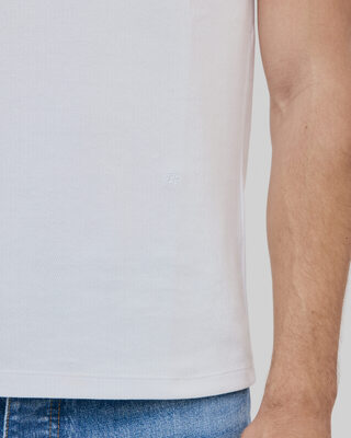 Mixed T-shirt, straight, plain white