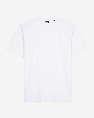 Mixed T-shirt, straight, plain white