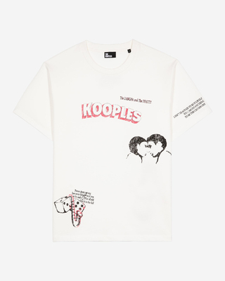 T-shirt with white screen print