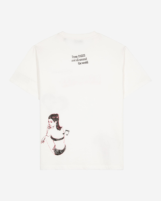 T-shirt with white screen print