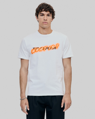 What Is fluorescent white T-shirt