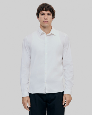Formal white poplin shirt