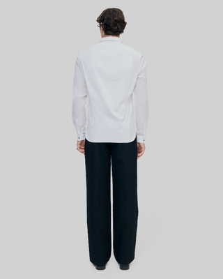 Formal white poplin shirt
