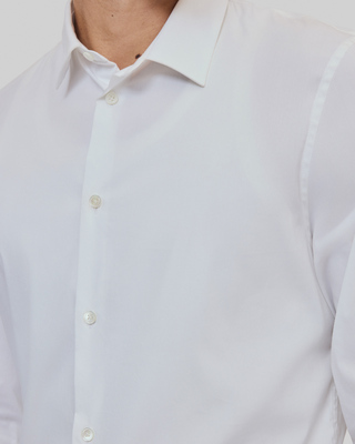 Formal white poplin shirt